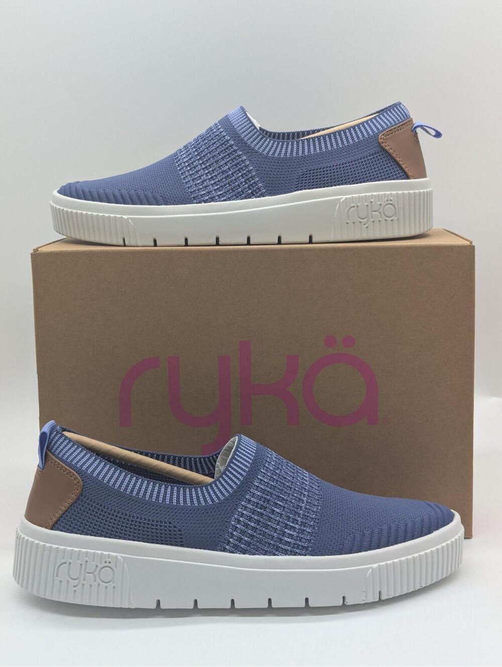 Women’s Size 7.5 Ryka Vista Slipon Dusk Blue Casual Athletic Sneakers Shoes New